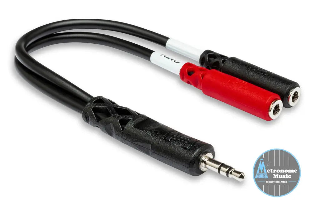 HOSA YMM-261 Stereo Breakout, 3.5 Mm TRS To Dual 3.5 Mm TSF - Metronome Music Inc.