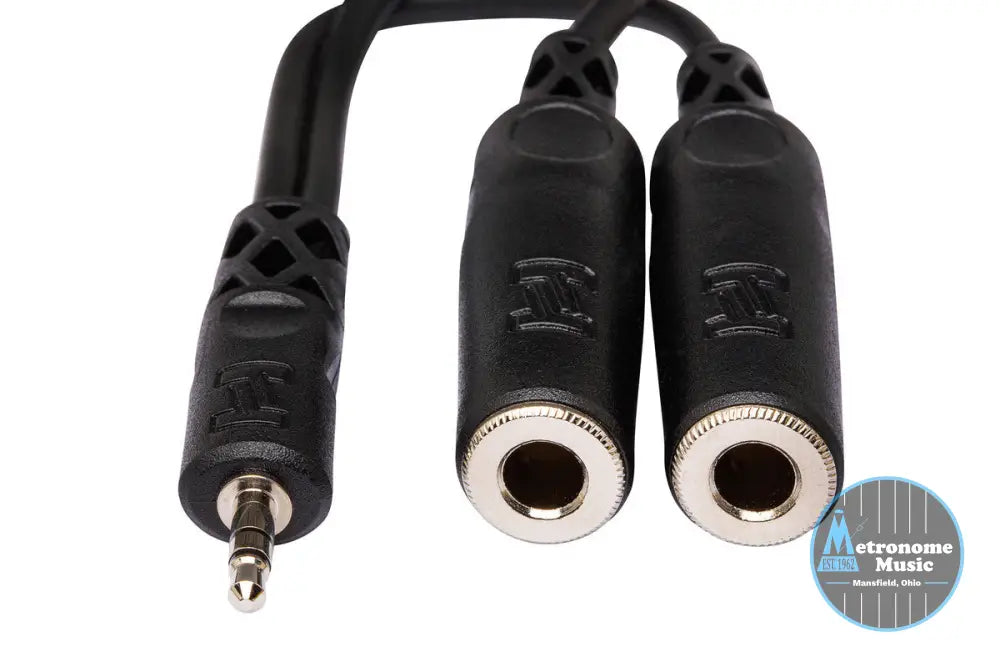 HOSA YMP-233 Y Cable, 3.5 Mm TRS To Dual 1/4 In TRSF - Metronome Music Inc.