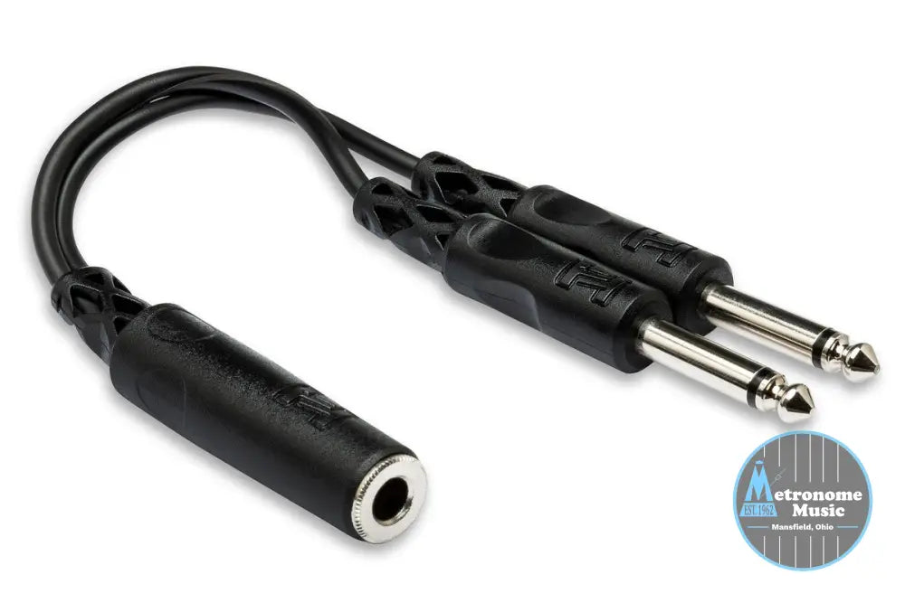 HOSA YPP-106 Y Cable, 1/4 In TSF To Dual 1/4 In TS - Metronome Music Inc.