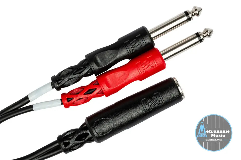 HOSA YPP-136 Stereo Breakout, 1/4 In TRSF To Dual 1/4 In TS - Metronome Music Inc.