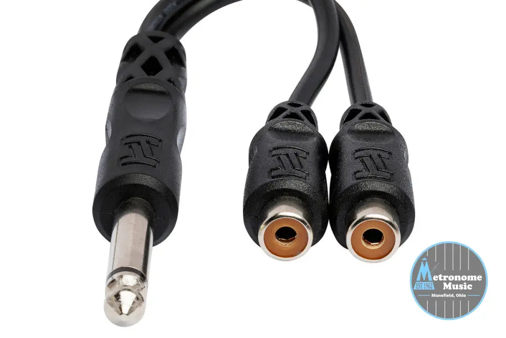 HOSA YPR-103 Y Cable, 1/4 In TS To Dual RCAF - Metronome Music Inc.