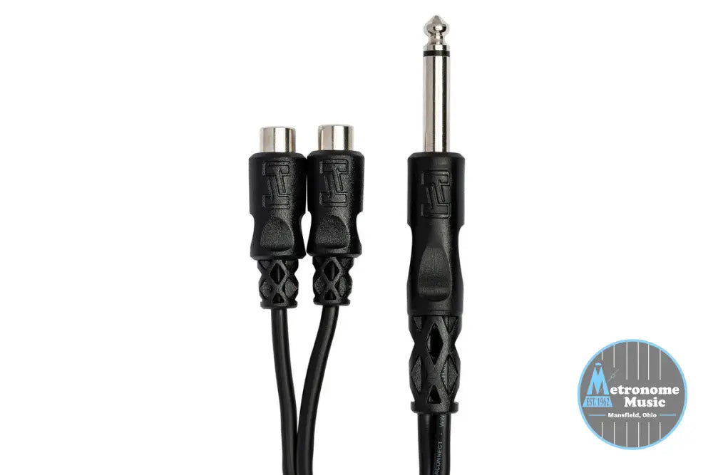 HOSA YPR-103 Y Cable, 1/4 In TS To Dual RCAF - Metronome Music Inc.