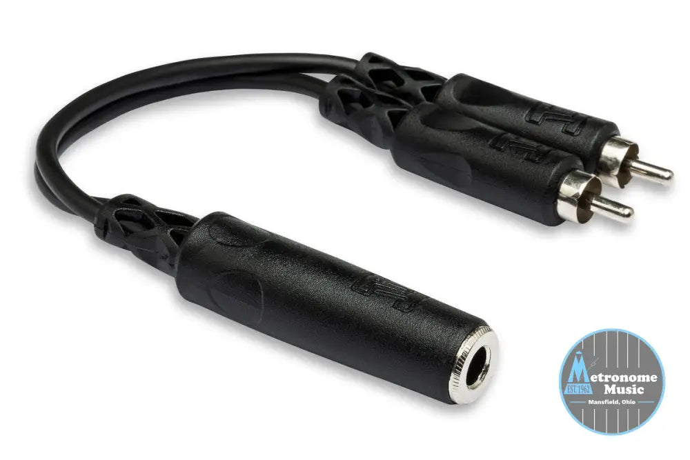 HOSA YPR-131 Y Cable, 1/4 In TSF To Dual RCA - Metronome Music Inc.
