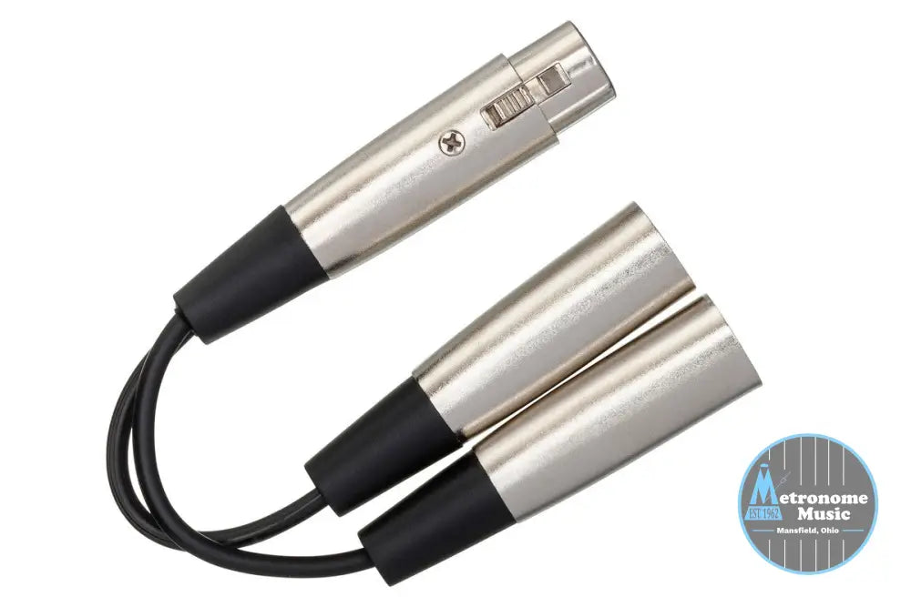 HOSA YXM-121  6" Y Cable, XLR3F To Dual XLR3M - Metronome Music Inc.
