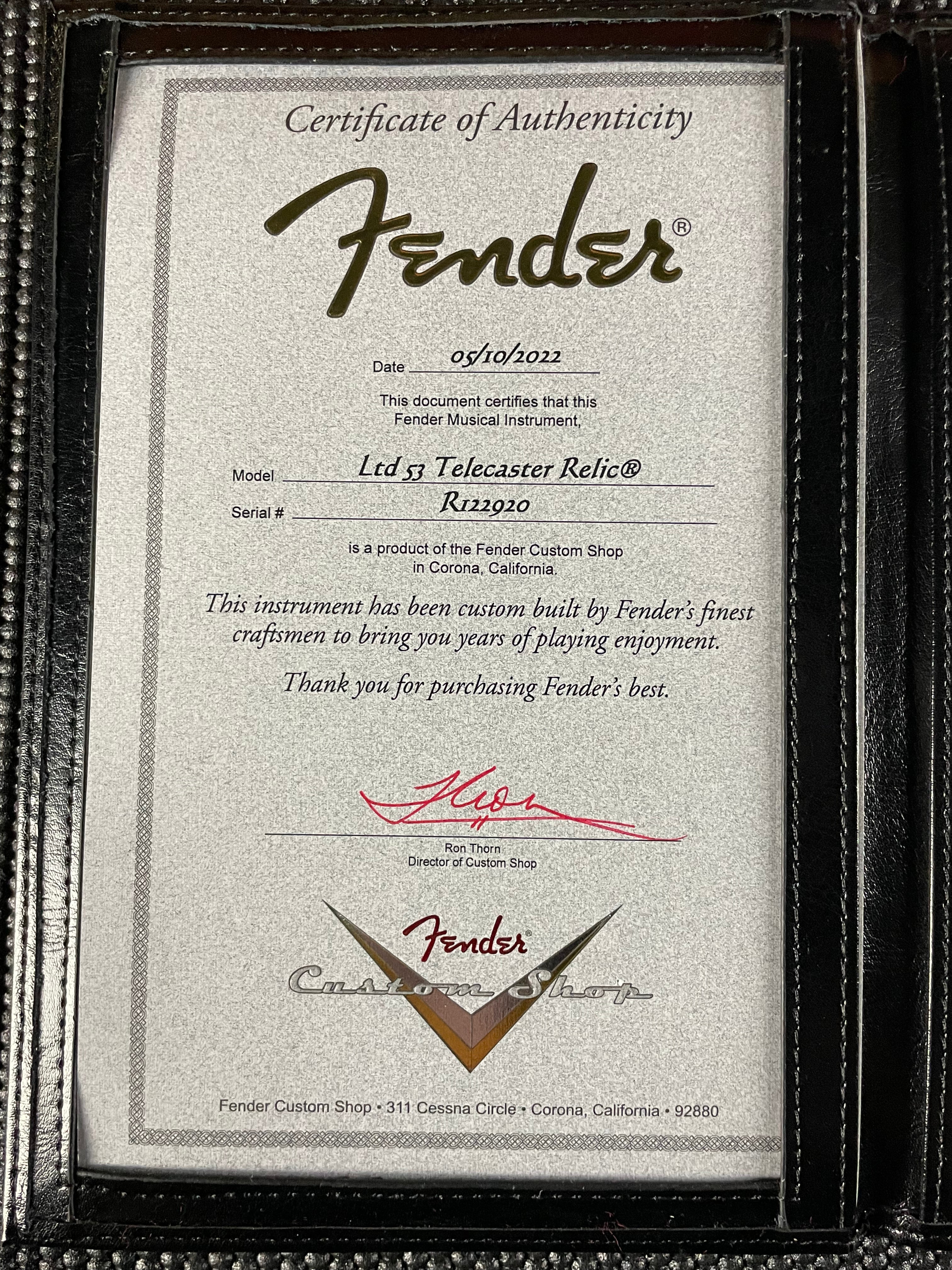 Fender Custom Shop LTD 1953 Telecaster HS, Heavy Relic- Aged Natural (7lbs 3oz) - Metronome Music Inc.