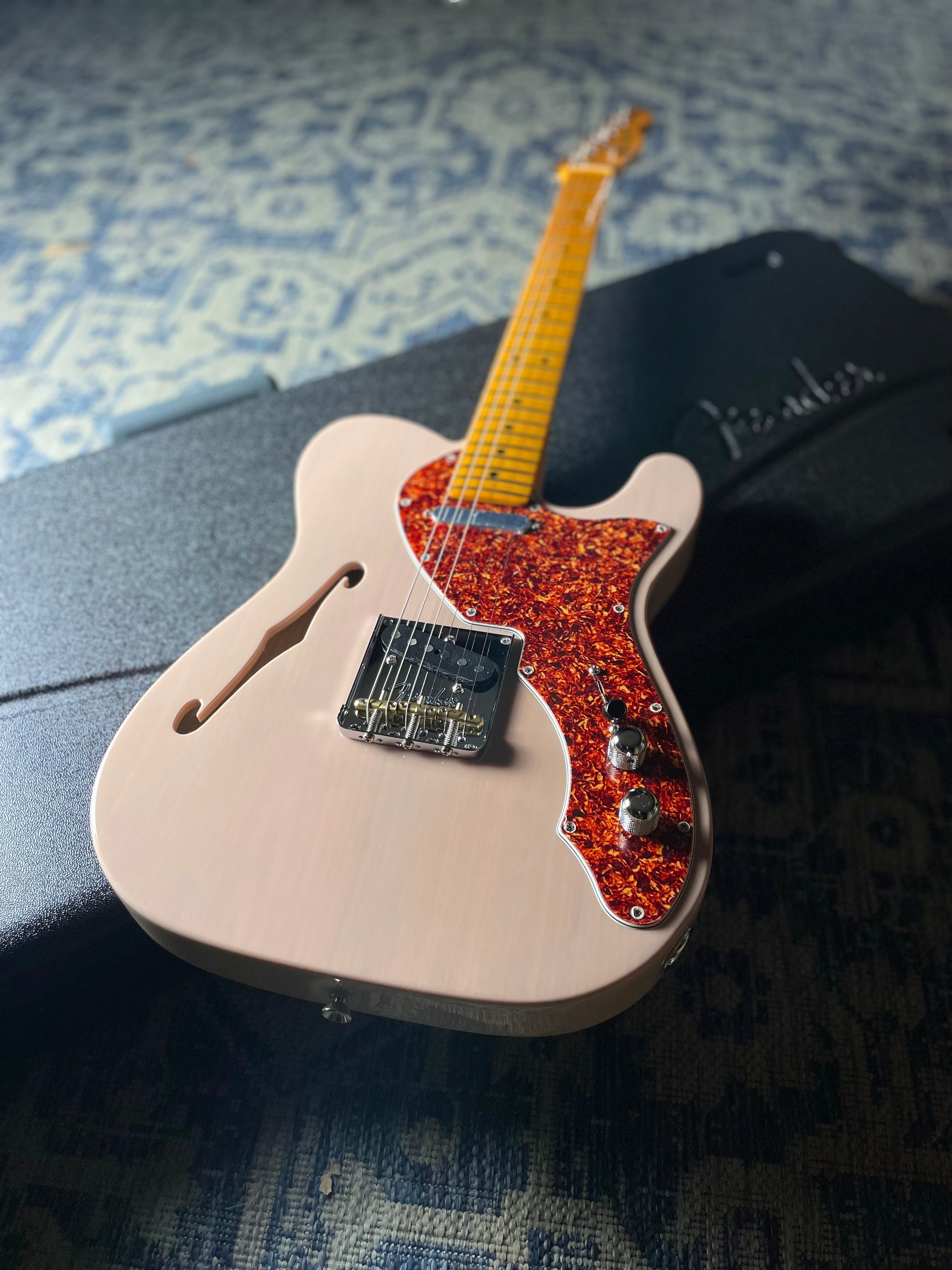 Fender American Professional II Telecaster, Thinline- Transparent Shell Pink (MINT)
