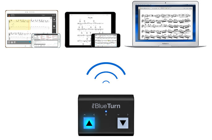 IK Multimedia iRig BlueTurn Bluetooth Page Turner - Metronome Music Inc.