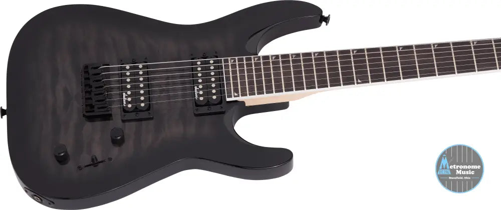 Jackson JS Series Dinky Arch Top JS22Q-7 DKA HT, Amaranth Fingerboard, Transparent Black Burst - Metronome Music Inc.