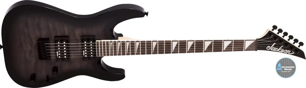 Jackson JS Series Dinky Arch Top JS32Q DKA HT, Amaranth Fingerboard, Transparent Black Burst - Metronome Music Inc.