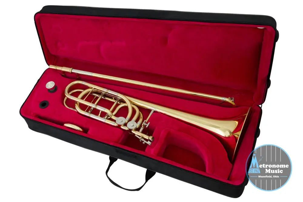 John Packer JP232 Bb/F Bass Trombone w/Case, Gold Lacquer (Special Order) - Metronome Music Inc.
