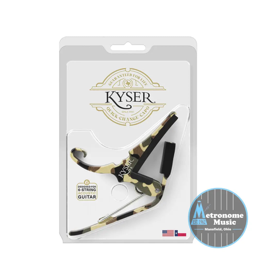 Kyser Acoustic Guitar Capo Camo 2.0 - Metronome Music Inc.