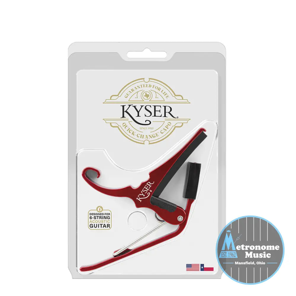 Kyser Acoustic Guitar Capo Red - Metronome Music Inc.