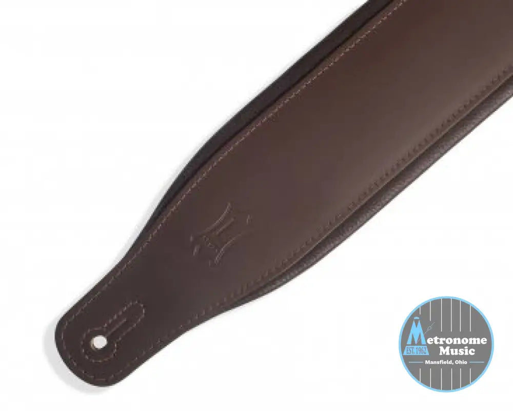 Levy's M26PD-DBR-DBR 3"  Top Grain Leather Strap w/padding - Metronome Music Inc.