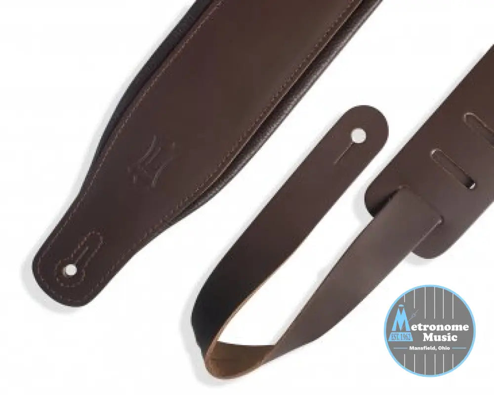 Levy's M26PD-DBR-DBR 3"  Top Grain Leather Strap w/padding - Metronome Music Inc.
