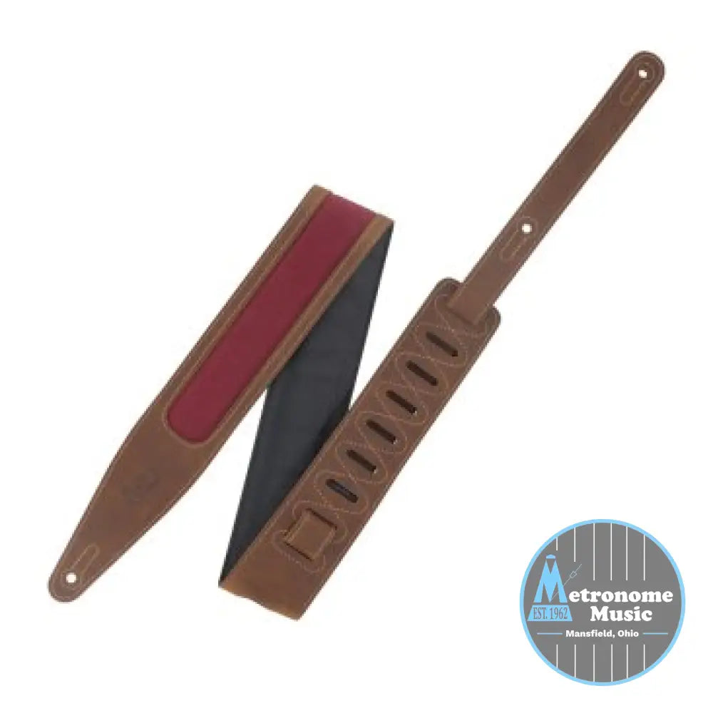 Levy's M317TRI-BRN-BRG Crazy Horse Leather Strap - Metronome Music Inc.