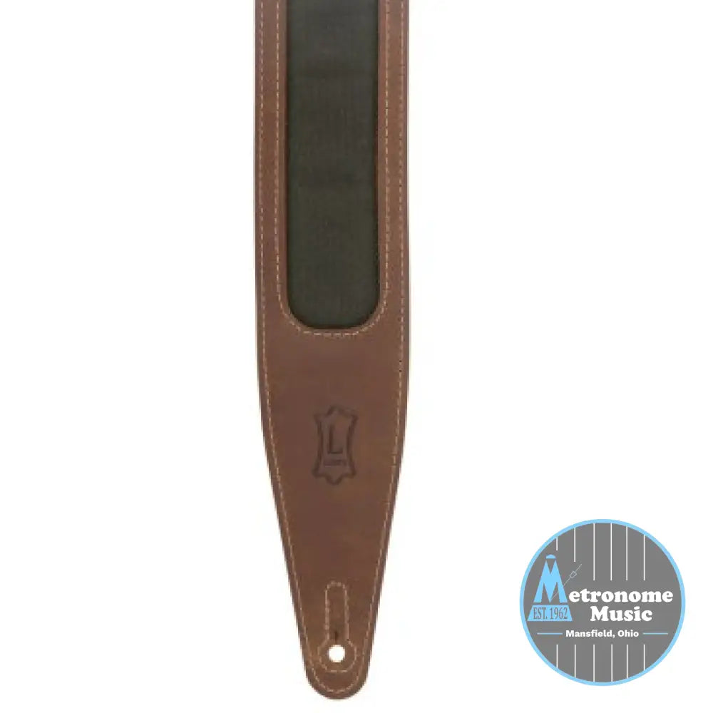 Levy's M317TRI-BRN-GRN Crazy Horse Leather Strap - Metronome Music Inc.