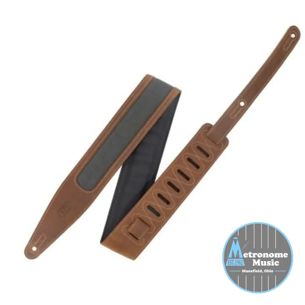 Levy's M317TRI-BRN-GRY Crazy Horse Leather Strap - Metronome Music Inc.