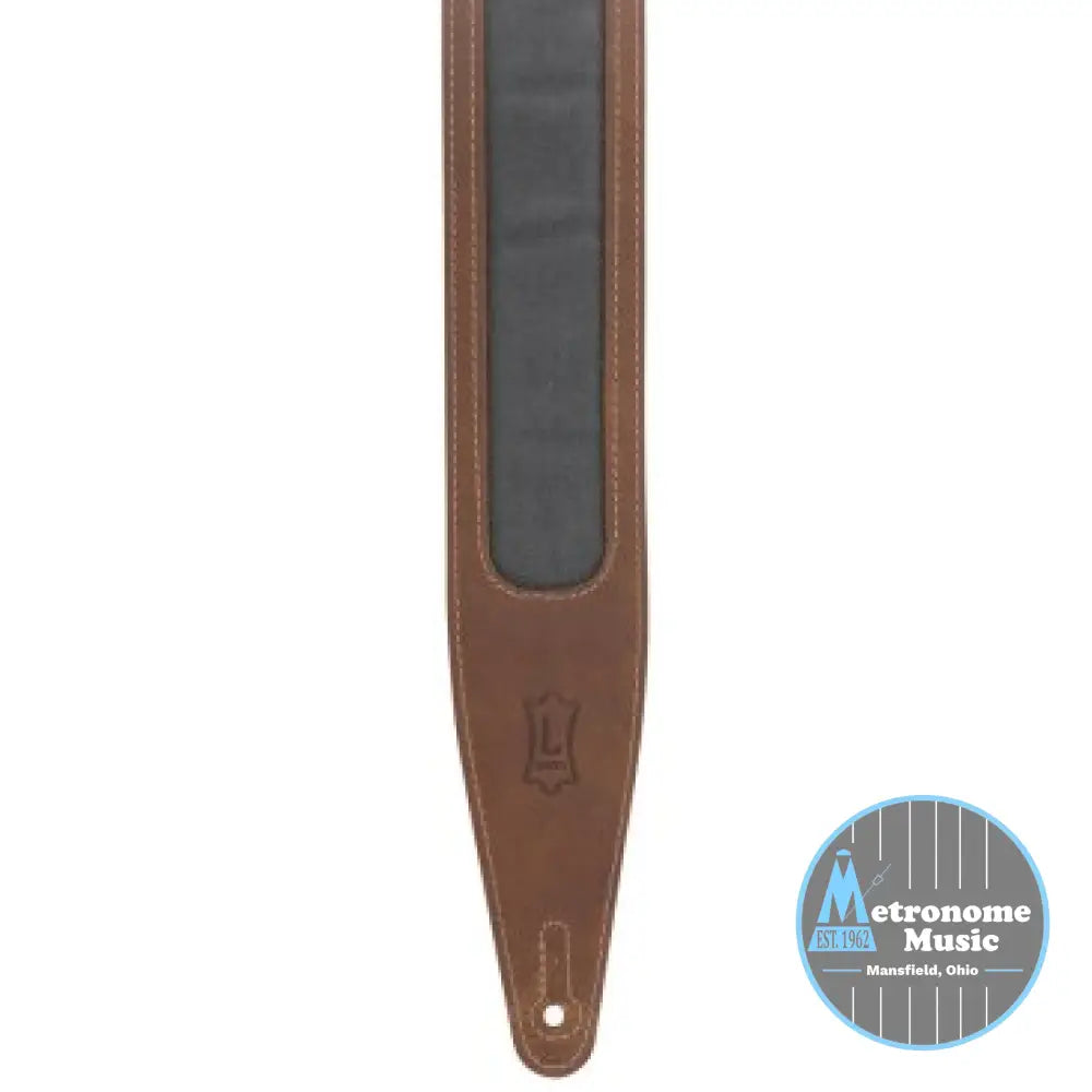 Levy's M317TRI-BRN-GRY Crazy Horse Leather Strap - Metronome Music Inc.