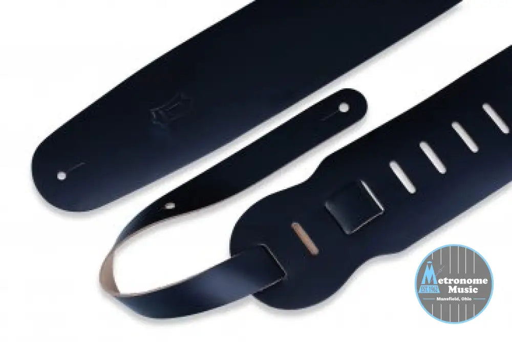 Levy's M4-BLK 3.5" Leather Bass Strap - Metronome Music Inc.