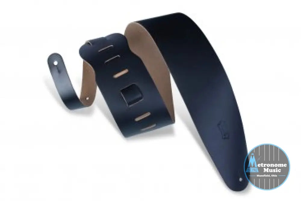 Levy's M4-BLK 3.5" Leather Bass Strap - Metronome Music Inc.