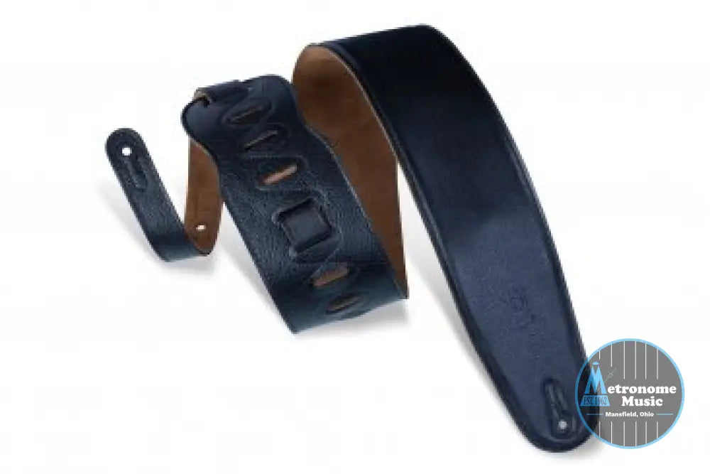 Levy's M4GF-BLK 3.5" Garment Leather Bass Strap - Metronome Music Inc.
