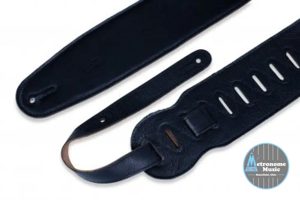 Levy's M4GF-BLK 3.5" Garment Leather Bass Strap - Metronome Music Inc.