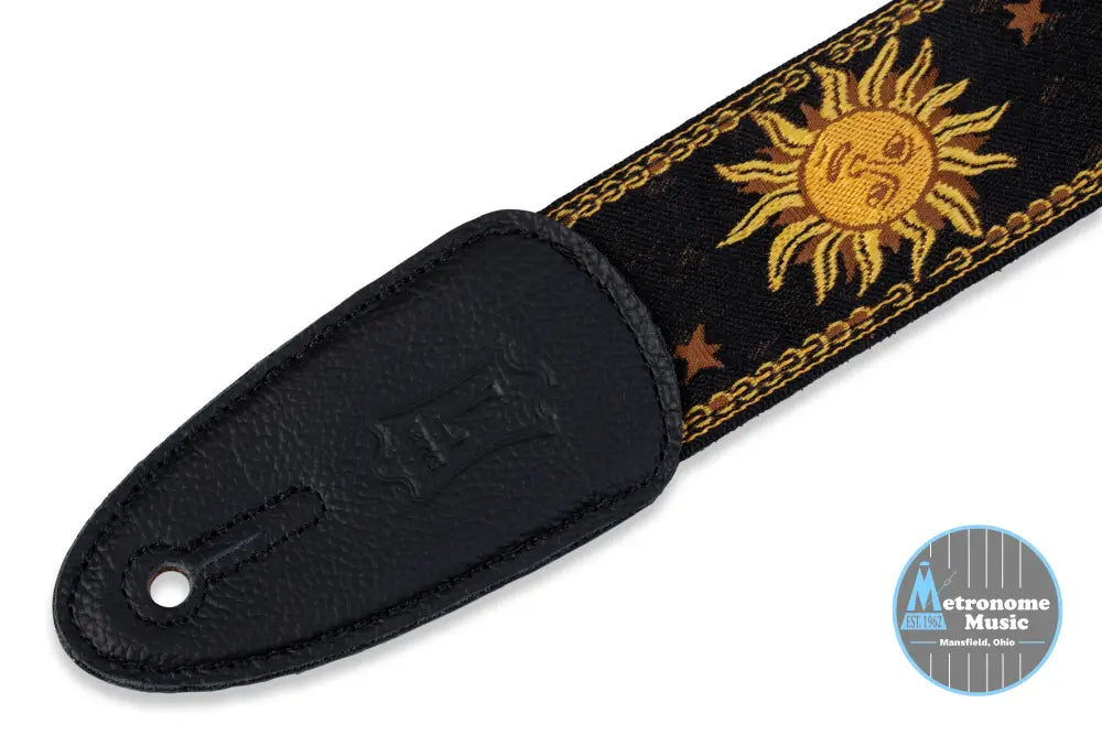 Levy's MPJG-SUN-BLK guitar strap - Metronome Music Inc.