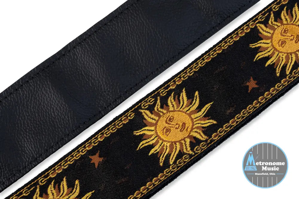 Levy's MPJG-SUN-BLK guitar strap - Metronome Music Inc.