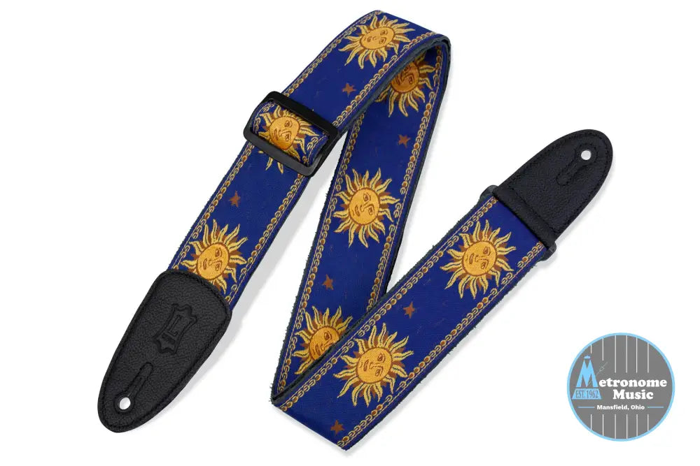 Levy's MPJG-SUN-BLU guitar strap - Metronome Music Inc.