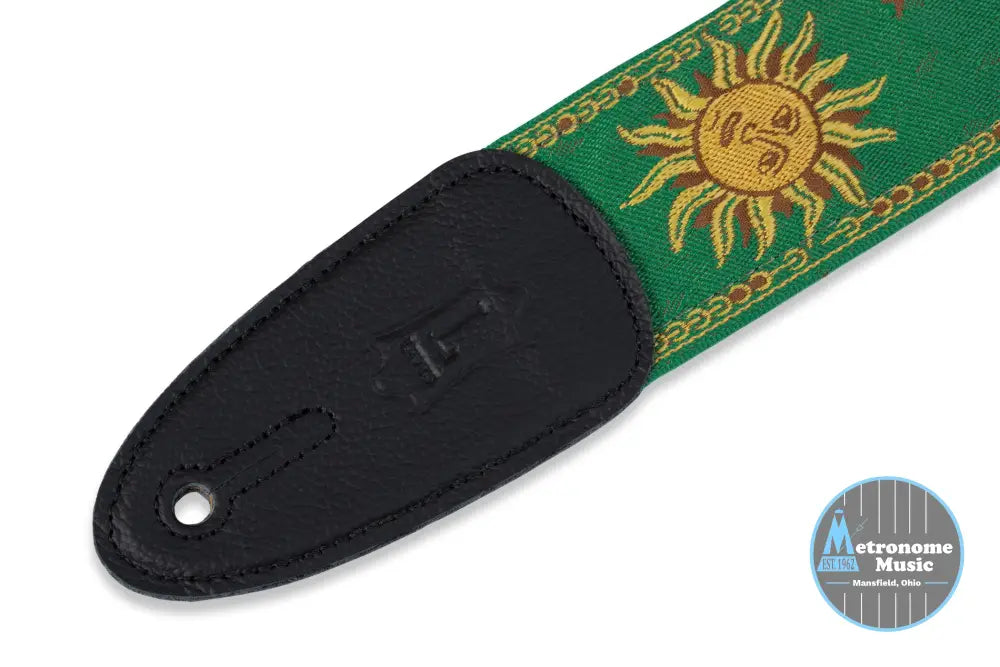 Levy's MPJG-SUN-GRN guitar strap - Metronome Music Inc.