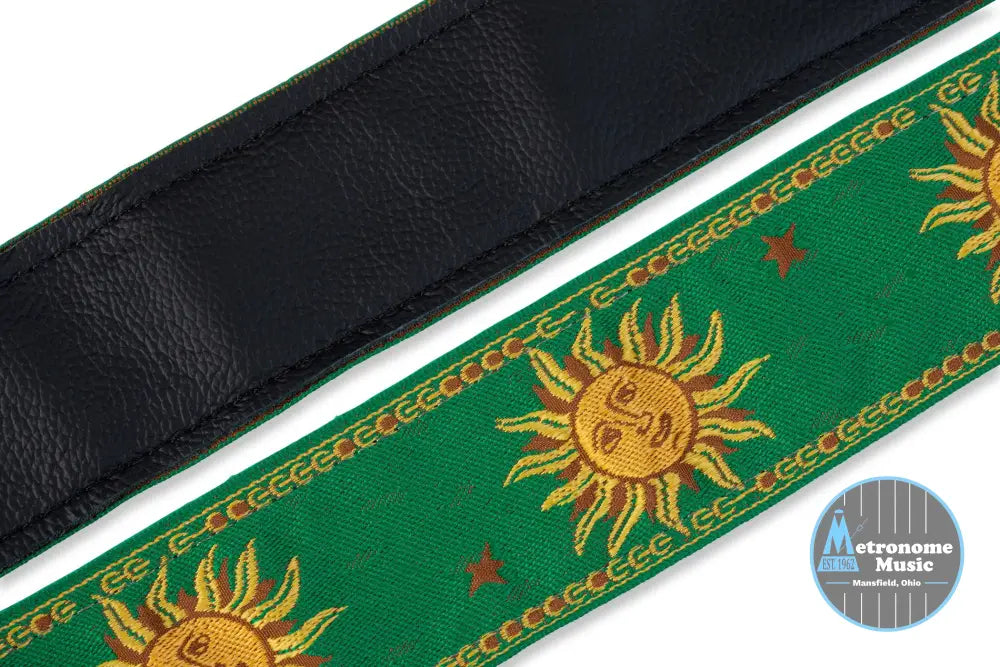 Levy's MPJG-SUN-GRN guitar strap - Metronome Music Inc.