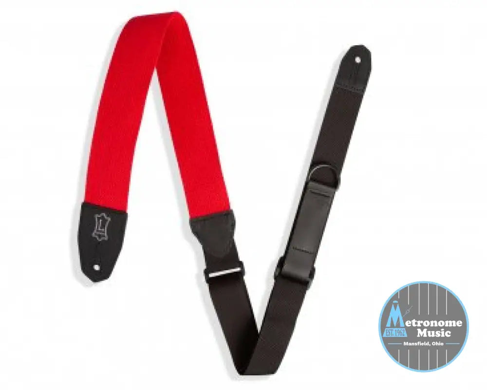 Levy's MRHC-RED 2" Right Height Guitar Strap - Metronome Music Inc.