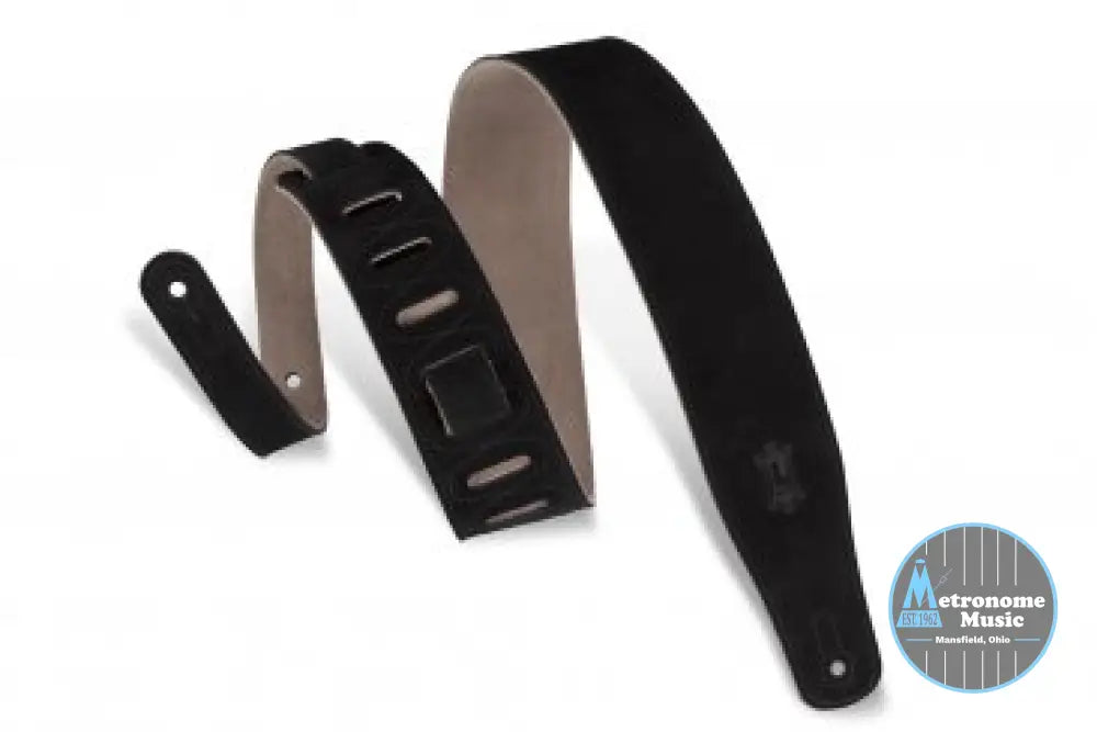 Levy's MS26-BLK 2.5" Suede Leather Strap - Metronome Music Inc.