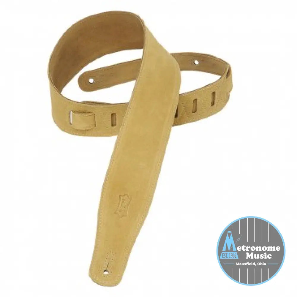 Levy's MS26-TAN 2.5" Suede Leather Strap - Metronome Music Inc.