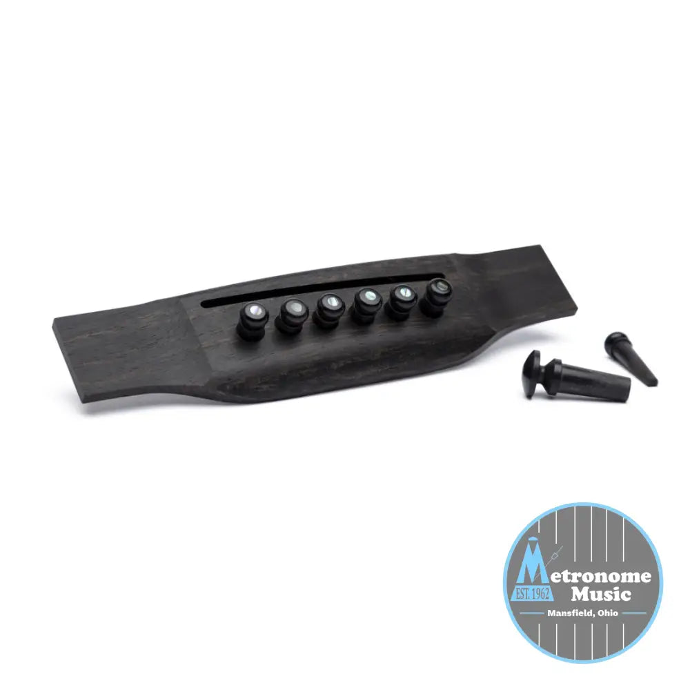 Martin Pearl Inlaid Bridge & Endpins (Ebony) - Metronome Music Inc.