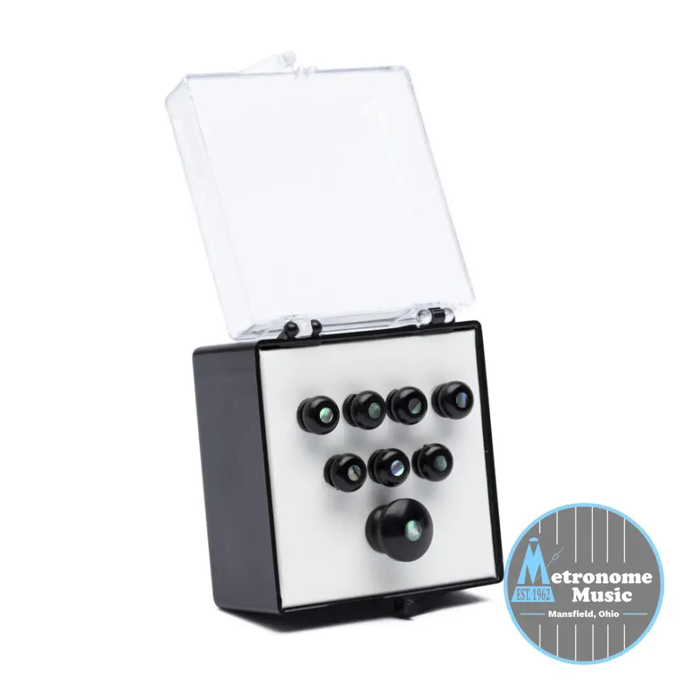 Martin Pearl Inlaid Bridge & Endpins (Ebony) - Metronome Music Inc.