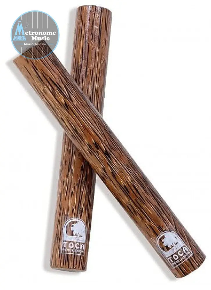 Toca Palmwood Standard Claves, Pair - Metronome Music Inc.