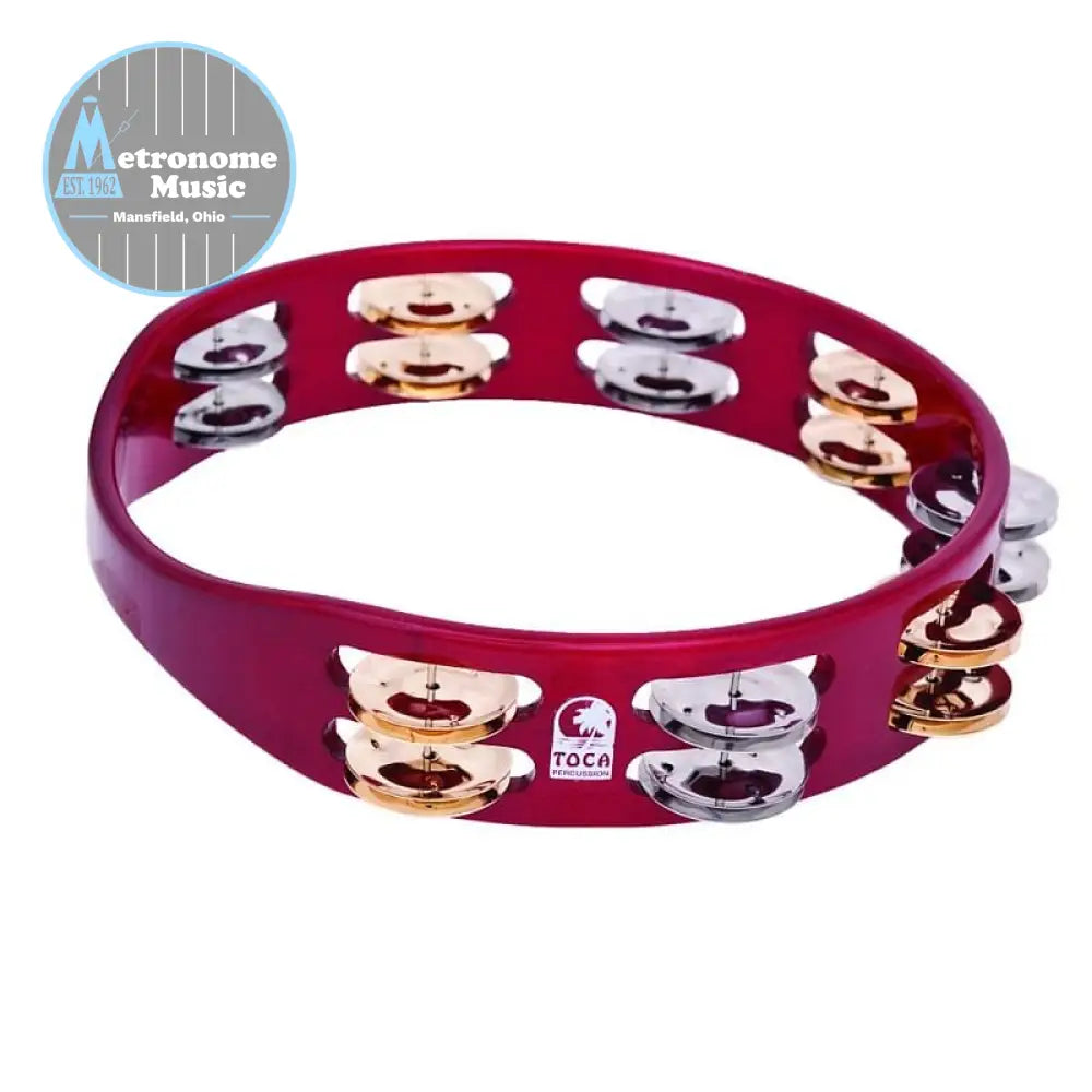 Toca ColorSound Tambourine, 10” Red - Metronome Music Inc.