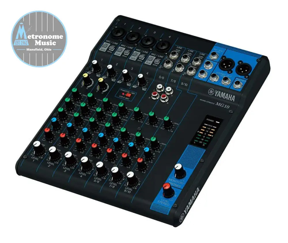 Yamaha 10-Channel Mixing Console MG10A - Metronome Music Inc.