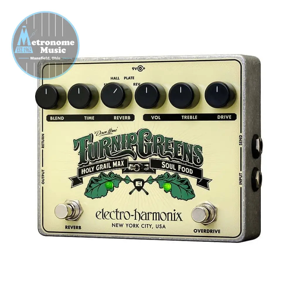 Electro-Harmonix Turnip Greens Overdrive/Reverb Multi-Effect - Metronome Music Inc.