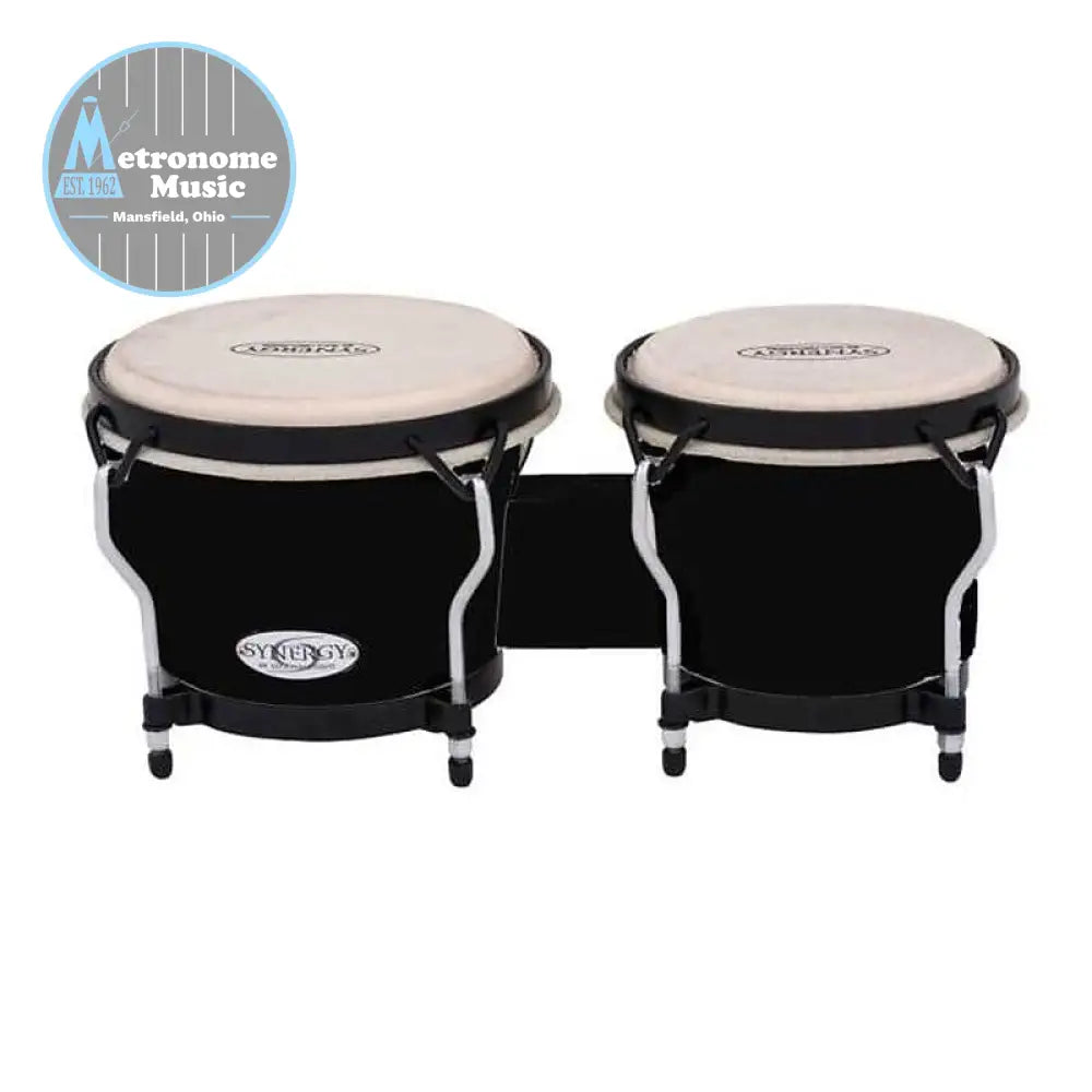Toca Synergy Synthetic Bongos - Black - Metronome Music Inc.