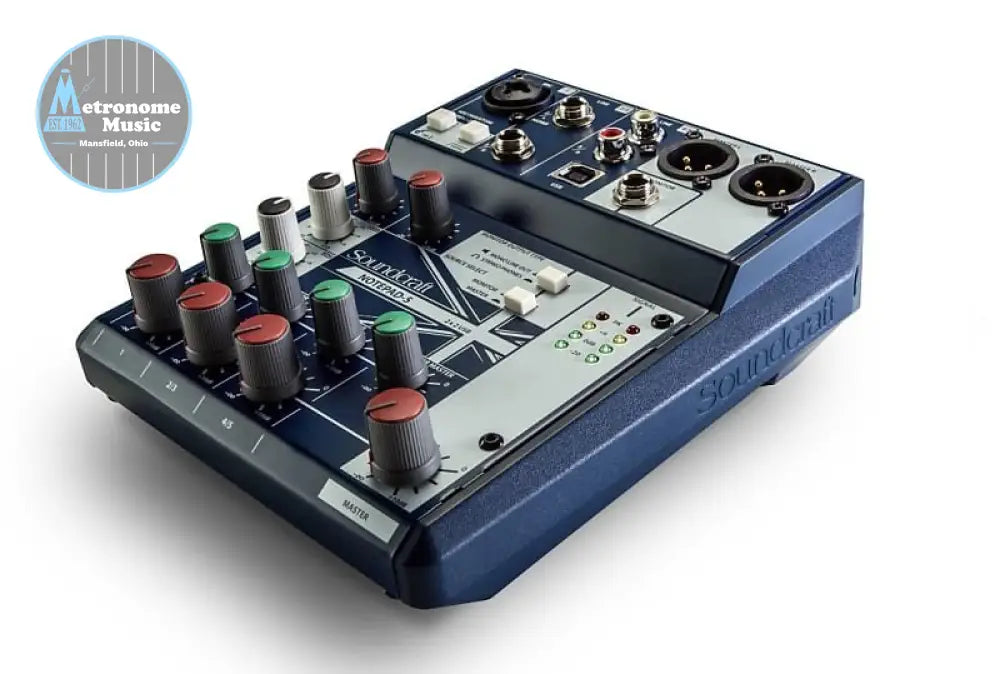 SoundCraft Analog Mixing Console with USB- Notepad 5 - Metronome Music Inc.