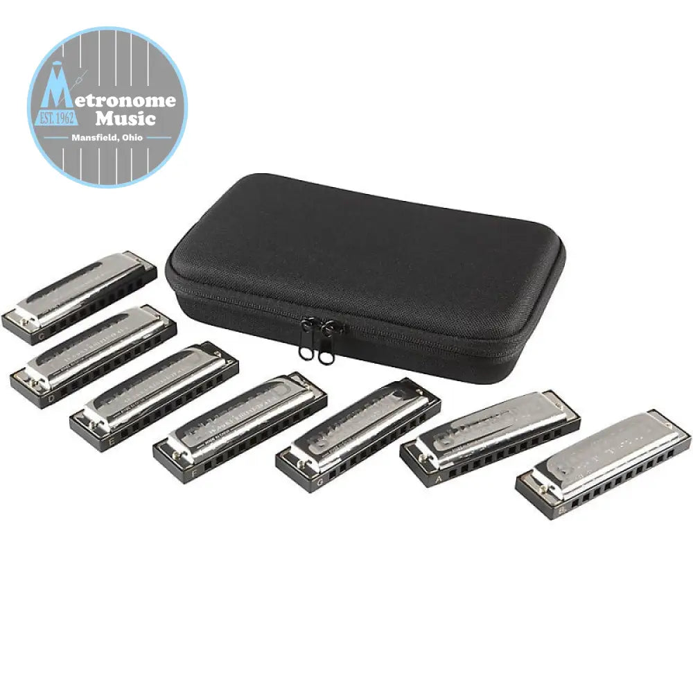 Hohner Bluesband Seven Piece Harmonica Set (A, Bb, C, D, E, F) - Metronome Music Inc.
