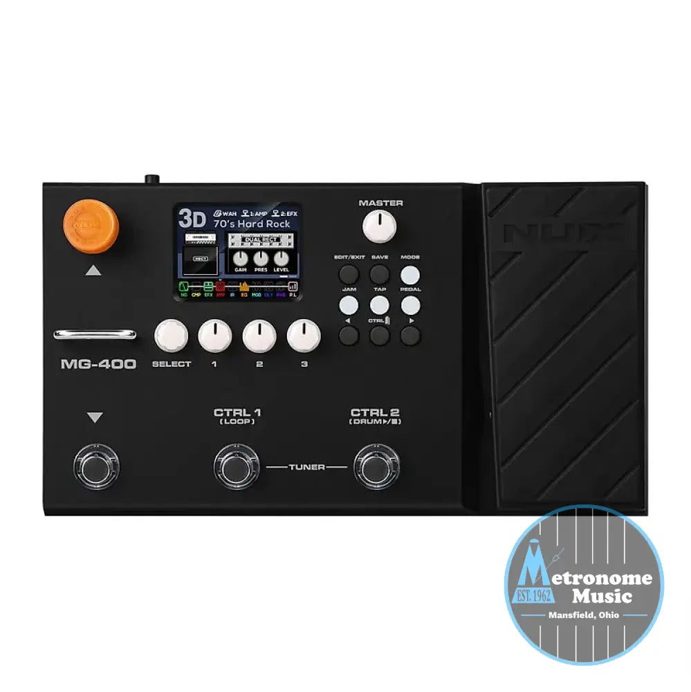 NuX MG-400 Modeling Guitar & Bass Effects Processor - Metronome Music Inc.