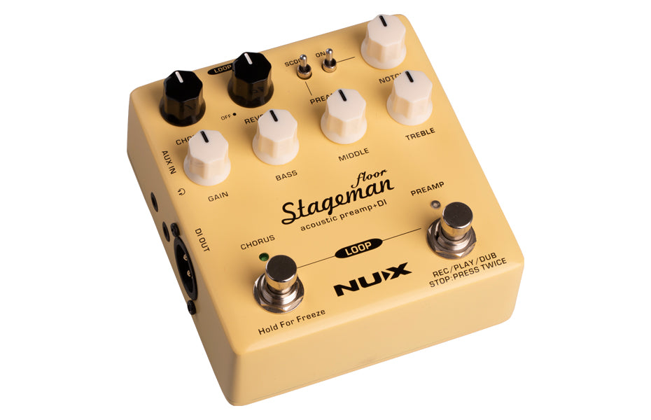NuX NMP-5 Stageman Floor Acoustic Preamp, DI and Looper for