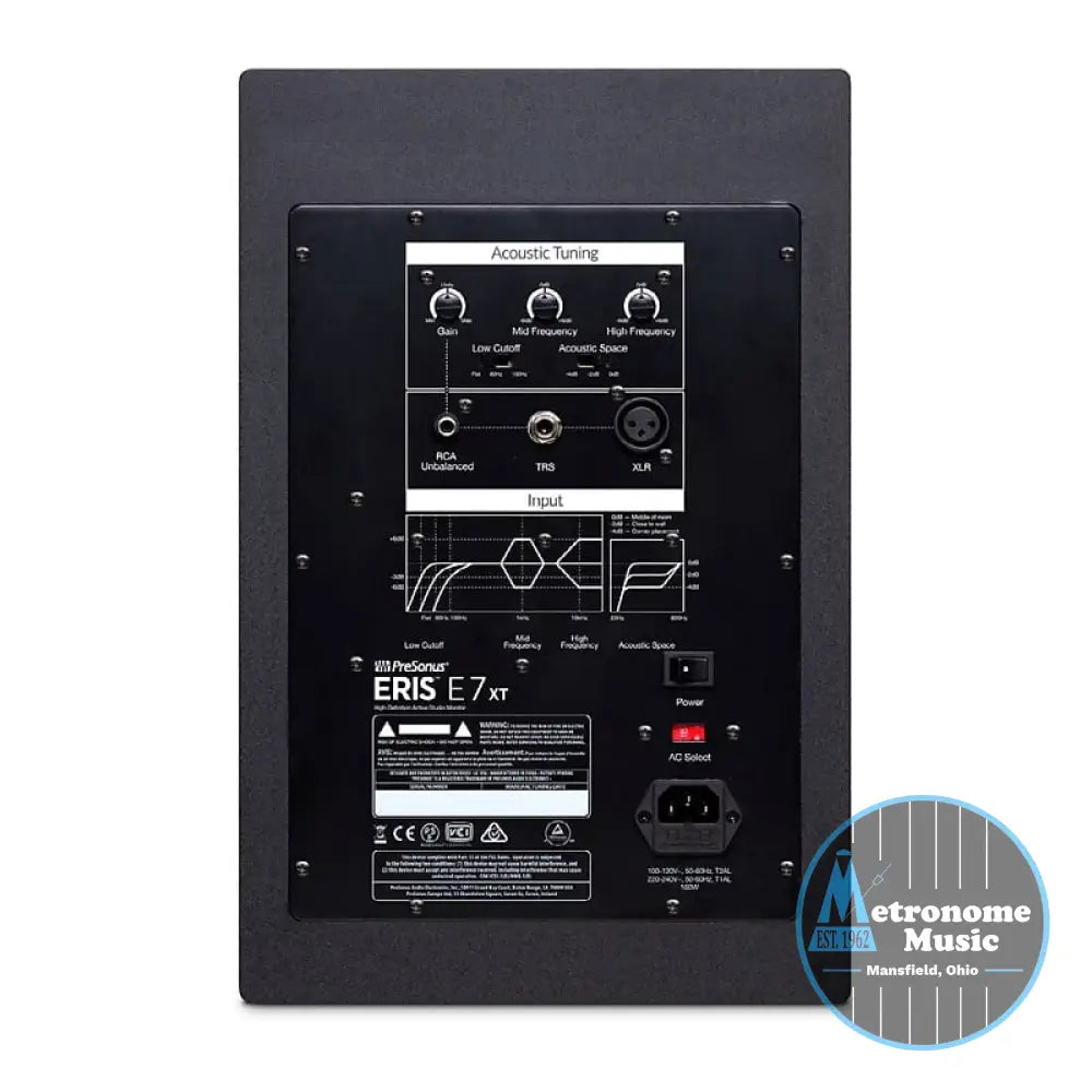PreSonus Eris E7 XT- 2-Way Active Studio Monitor with Wave Guide - Metronome Music Inc.