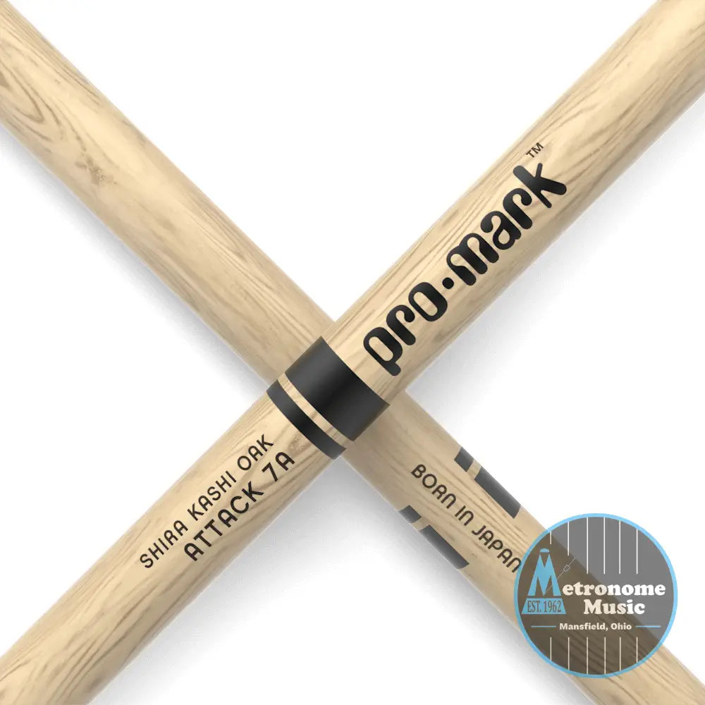 ProMark Classic Attack 7A, Shira Kashi Oak, Wood Tip - Metronome Music Inc.