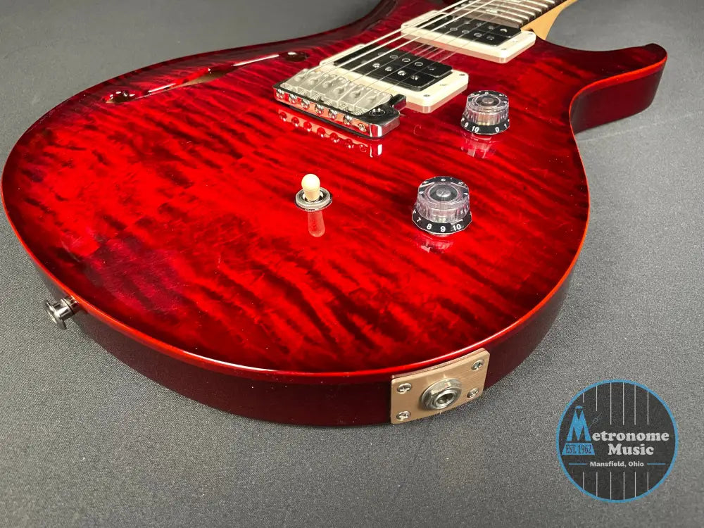 PRS CE 24 Semi-Hollow w/Gig Bag - Fire Red Burst - Metronome Music Inc.