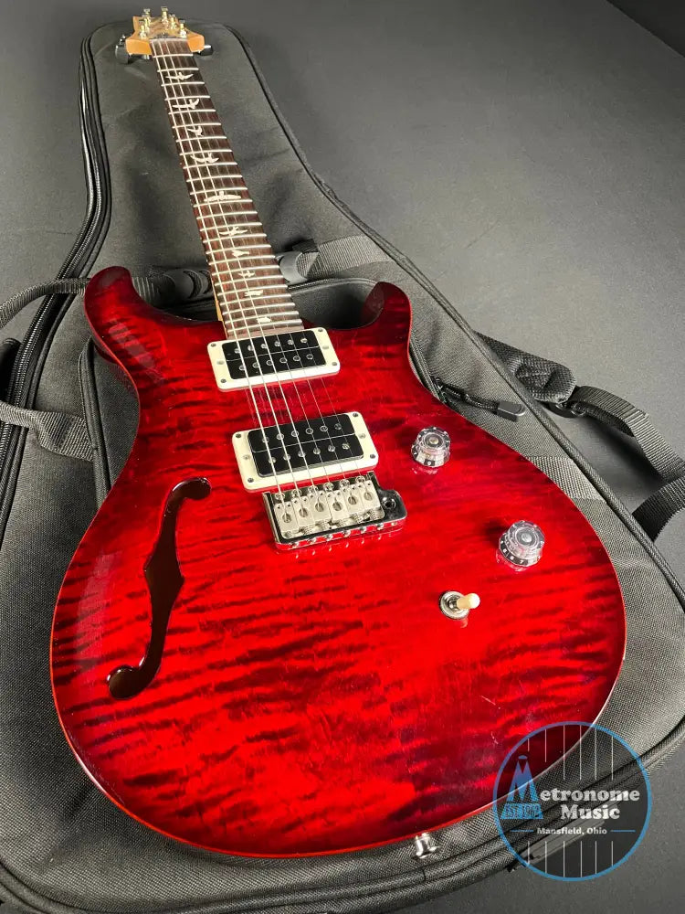 PRS CE 24 Semi-Hollow w/Gig Bag - Fire Red Burst - Metronome Music Inc.