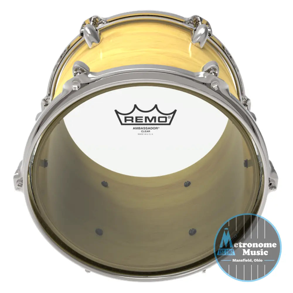 Remo Ambassador Clear Drumhead- 12" - Metronome Music Inc.